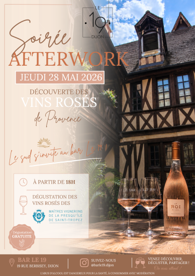 Afterwork dégustation : vins rosés de Provence
